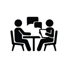 Fototapeta premium Business Meeting and Interview Discussion Icon