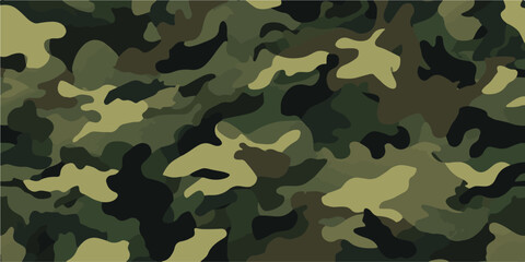 Trendy camouflage military pattern. Vector camouflage pattern for clothing design. Abstract hunting camouflage seamless pattern  © amir