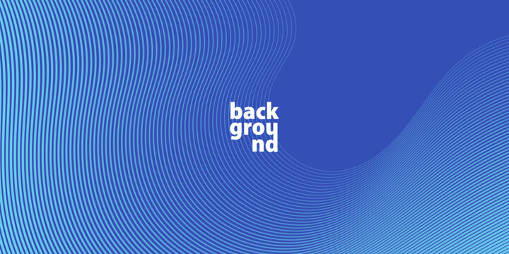 Abstract blue background with flowing wavy lines, modern dynamic design, vector illustration for business presentation, banner, poster, flyer, or website header