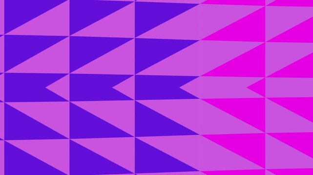 Vibrant purple and pink geometric pattern fills the entire frame with triangles, perfect for background animation.