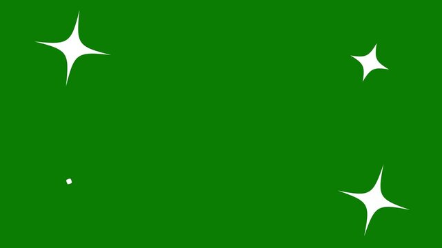 Circle firework blast with shiny star lines and twinkle pop-up animation,drawn cartoon vector sparkle effect on green screen for VFX, reels, and motion graphic overlays 4k video