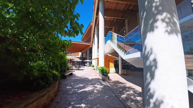 Walking Through Covered Shopping Mall Arcades, Arese, Italy - POV VIDEO