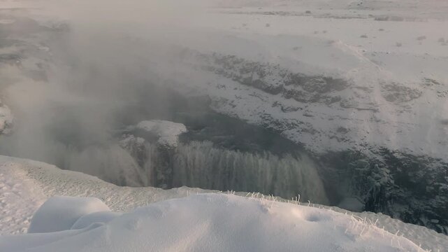 The iconic and powerful Gullfoss Waterfalls along the Golden Circle in Iceland