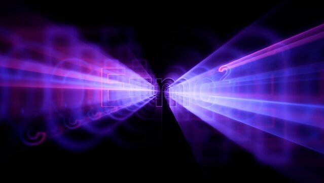 Abstract 3D Render of E=mc2 Mass Energy Equivalence Equation
