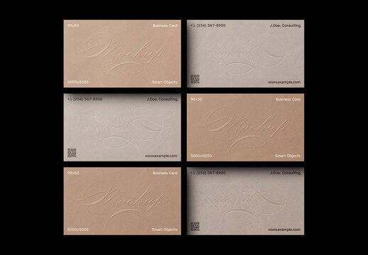 90x50 Business Card Mockup &ndash; Layout Branding Stationery Presentation (PSD)