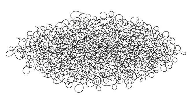 Abstract chaotic scribble pattern, hand drawn scribbles, messy lines, artistic doodle