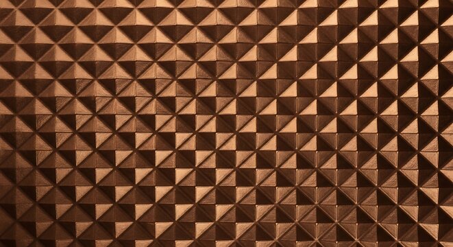 Close-up of a woven rattan texture with natural brown color and diamond pattern woven texture