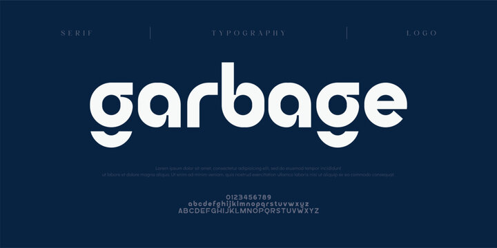 Digital urban modern logo alphabet font. Typography abstract minimalist sans serif technology, electronic, music, movie, creative logos fonts. vector illustration