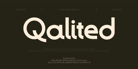 Fototapeta premium Modern alphabet fonts. Typography, Technology, Lettering, Elegant, Fashion, Designs, Serif fonts, Uppercase. Vector illustration