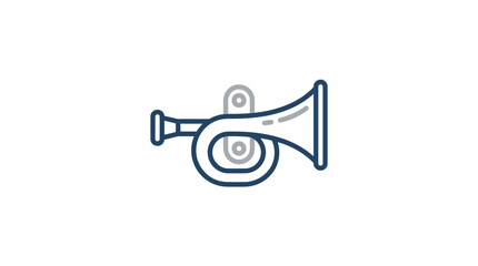 Minimalist Trumpet Icon Vector Illustration © intan