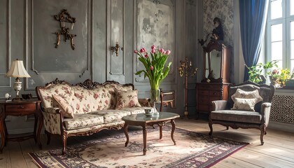 Fototapeta premium Vintage living room