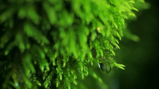 苔むす岩と湧き出でる水