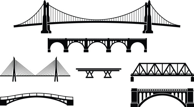 Black and white of various roof types and truss gable roof hip roof gambrel roof desi