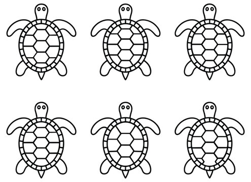 Turtle silhouettes pattern of sea turtles black and white silhouette