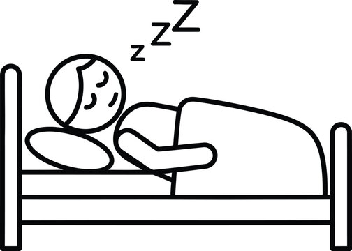 A person sleeping peacefully in bed