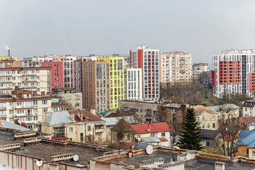 Fototapeta premium Urban Residential Cityscape With Modern Apartment Buildings
