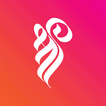 Shree text devnagari calligraphy, typography text design