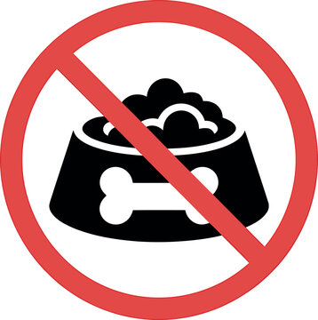 Prohibition sign showing no cloud storage for pet data files