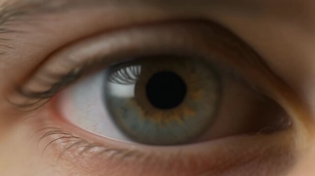 Close-up of a hazel eye