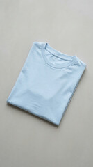 Fototapeta premium Folded light blue t shirt illustration