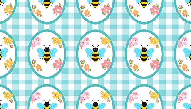 Whimsical bee pattern