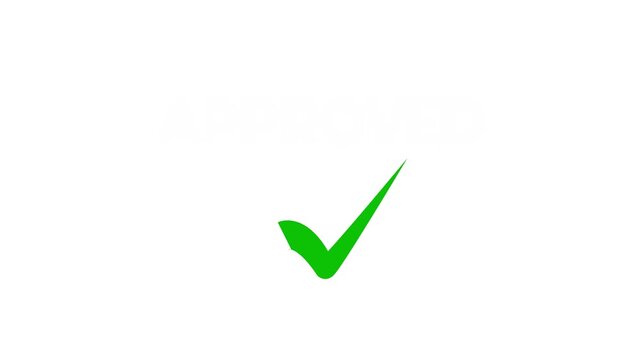 checkmark icon on green background for approval. Simple black checkmark icon on vibrant green background symbolizing approval and success