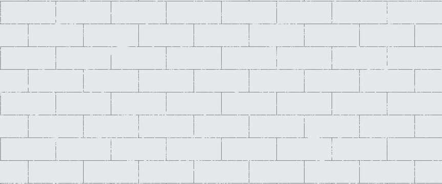 white brick wall texture, seamless cladding pattern for interior decoration