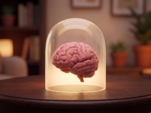 Conceptual 3D illustration of a vintage alarm clock with chaotic gears and notes, symbolizing time anxiety.