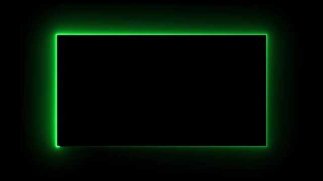 abstract glowing neon rectangle frame animation, rectangle frame and seamless loop pattern animation background 4k video