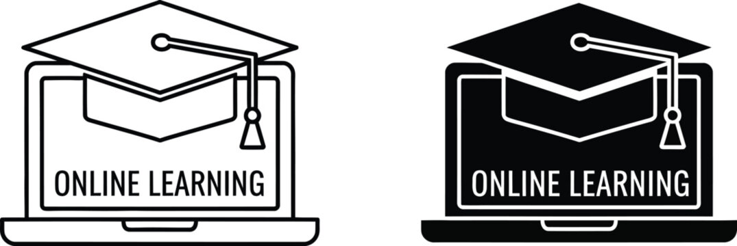 Online learning logo icons