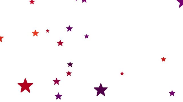 A whimsical and vibrant scattering of multi-colored stars against a clean white background, creating a festive and celebratory atmosphere perfect for holiday or event themes