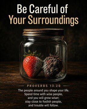 Be Careful of Your Surroundings Proverbs 13 20 Inspirational Poster