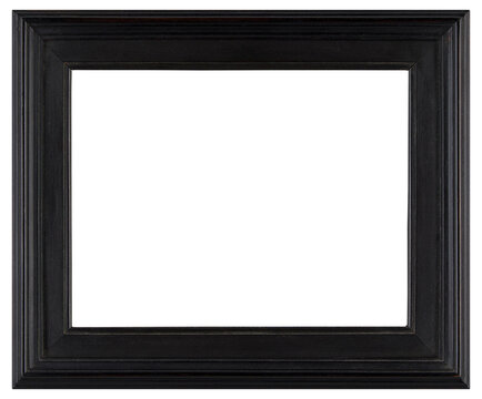 Black picture frame in PNG format on a transparent background.