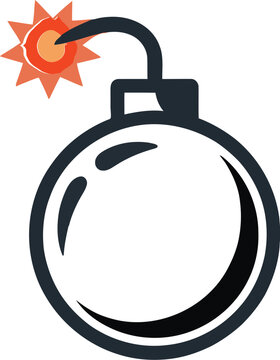 Bomb icon vector collection showcasing explosive device and danger warning symbols for web, mobile, and application interface design themes.