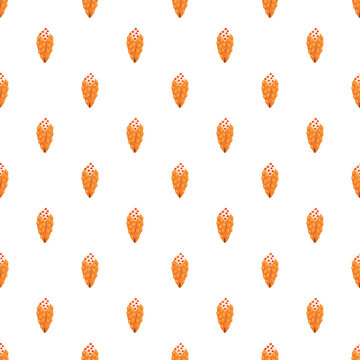 Bubble waffle ice cream cones creating a seamless food pattern