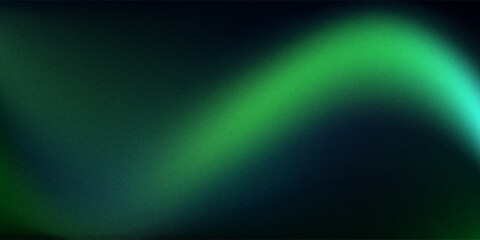 Obraz premium Black dark green blue emerald petrol teal lime yellow white abstract background. Color gradient ombre blend. Line wave curved. Bright light flash glow glitter neon metallic.Noise grain mesh.Christmas.