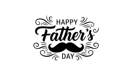 Father's Day Father's Day, Happy Father's Day, Mustache, Greeting, Card, Vector Illustration vector © MstRahela