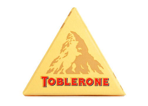 Toblerone Swiss chocolate bar, close up. January 18, 2026, United Kingdom