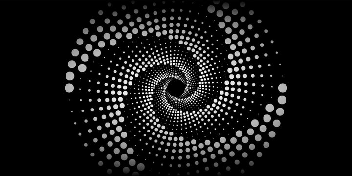 Abstract Circular Pattern Vector Background. Round Colorful Arcs Spiral Backdrop. Moving Circles. 3D Tunnel Depth Effect. Vector Illustration. Radial Speed Lines