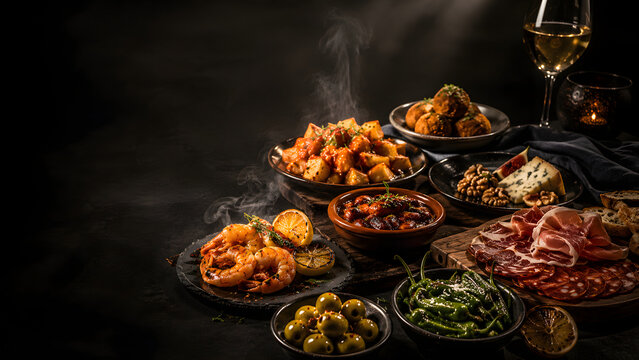 traditional tapas commercial ad food template