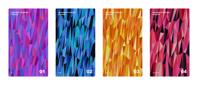 Colorful Abstract Vector Banner Background with Bright Fashion Pattern Design