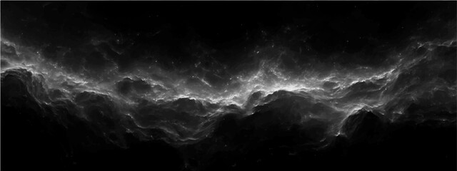 Ethereal cosmic nebula, vast expanse interstellar cloud, glowing luminous celestial dust, deep space mystery. © Ateş