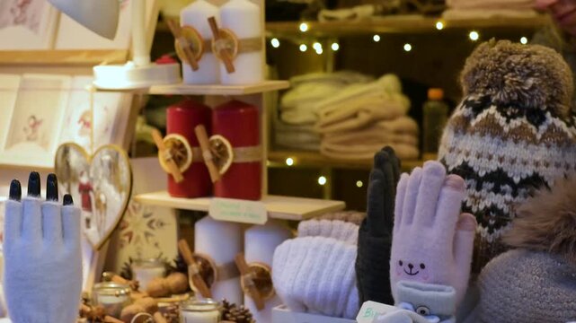 Hands Exchanging Money at Handmade Craft Market Stall Close Up