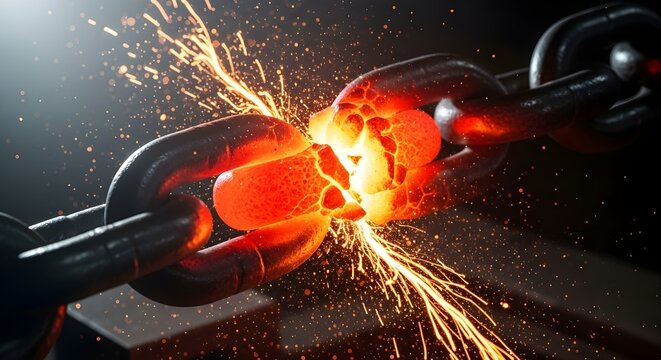 Intense welding sparks a fiery display of metal fabrication and industrial power