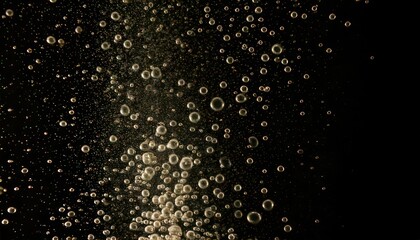 Obraz premium Bubbles Floating in Dark Liquid - A Mesmerizing Abstract Composition.