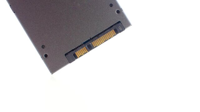 Swift Connectivity - Close-up of an SSD highlighting the precision of connections, symbolizing performance and efficiency.