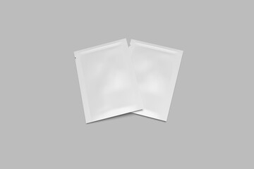 Clear Plastic Packaging Pouch Mockup Template © wasahlan