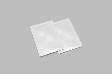 Clear Plastic Packaging Pouch Mockup Template © wasahlan