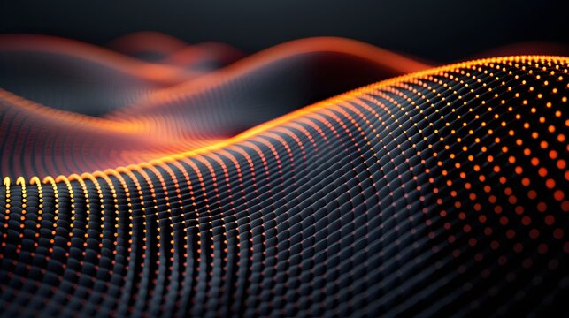 3d render of premium abstract corporate background featuring twisting neon wireframes in matte...
