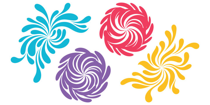 Colorful abstract explosions and swirls with abstract art abstract colorful explosion collection